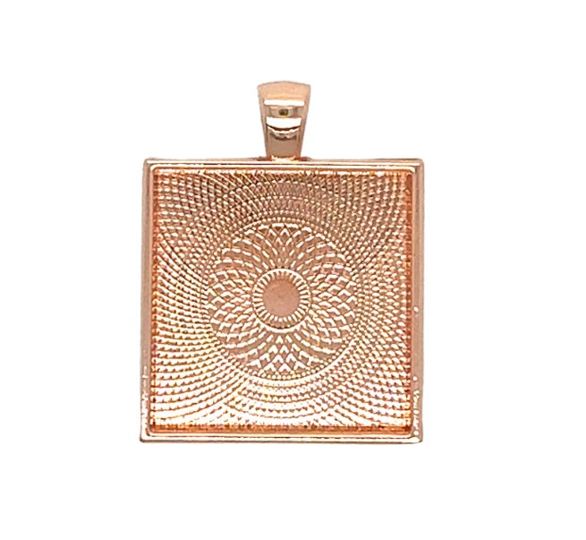 rose gold DIY Kit 25mm Square with Pearl Pin Wedding Photo Jewelry