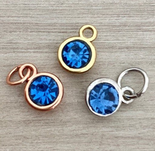 Something Blue Rhinestone Missing you as I walk down the aisle Wedding Memory charm to hang on wedding bouquet for Bride Keepsake