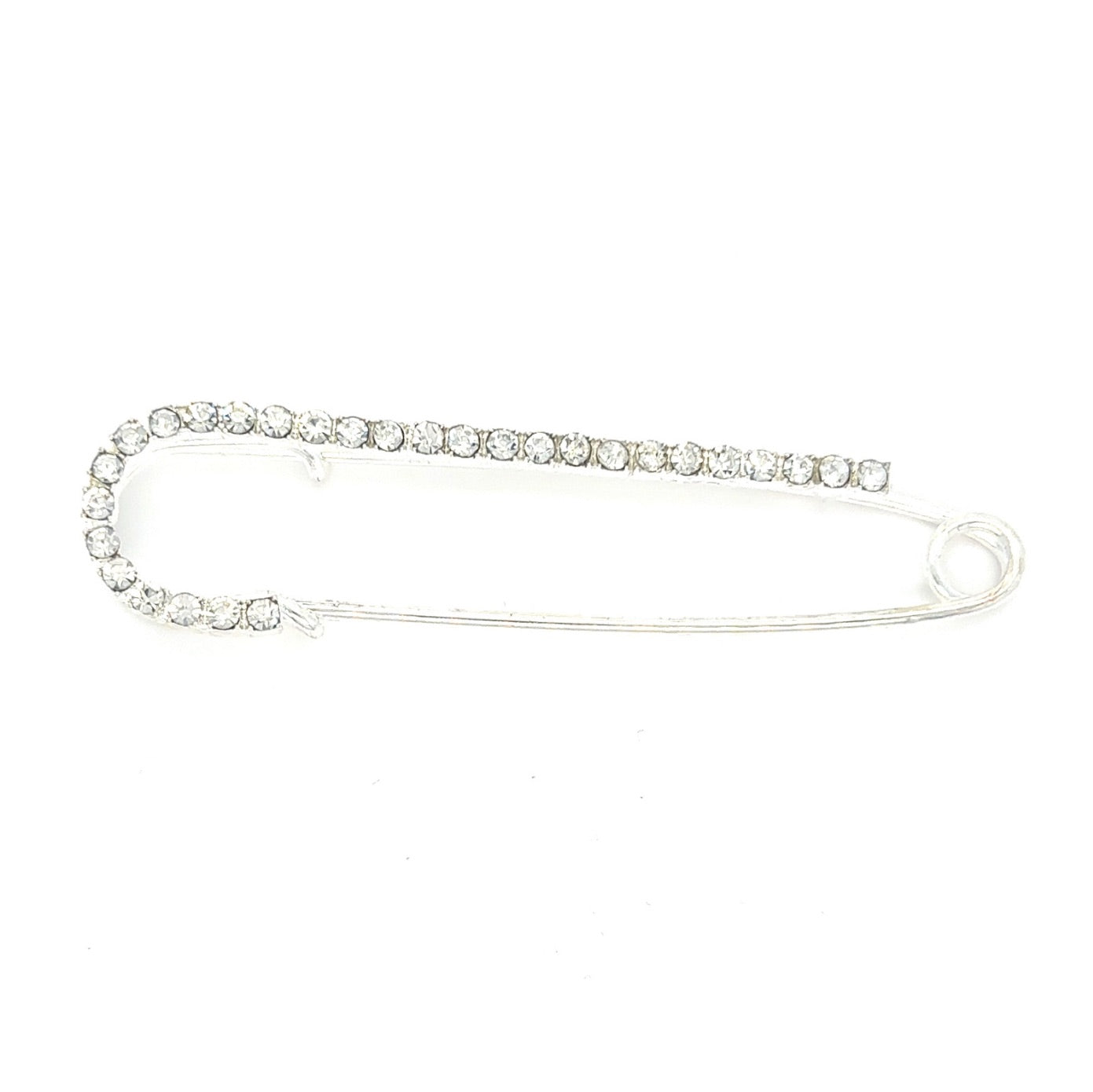 Rhinestone Safety Pin | Add-On, Silver