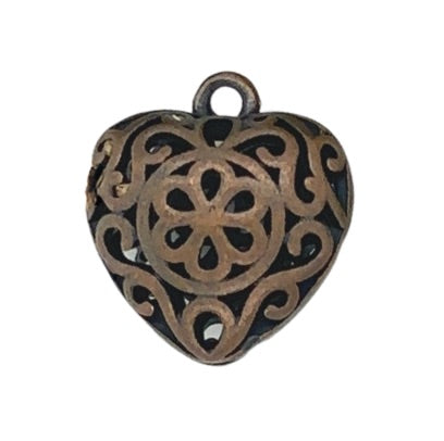 Filigree Heart Charm | Add-On, Antique Copper