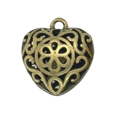 Vintage Filagree Heart Charm