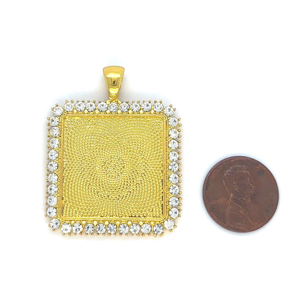 gold  DIY Brides Bouquet Charm Kit Rhinestone Memorial Photo