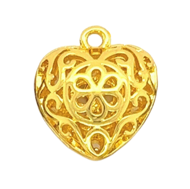 Vintage Filagree Heart Charm