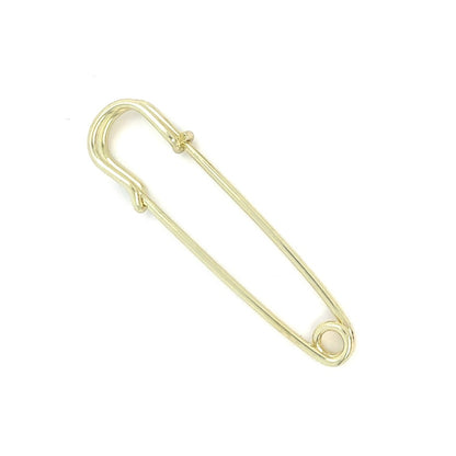 Small Safety Pin Brooch, Light Gold