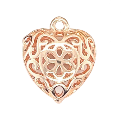 Vintage Filagree Heart Charm