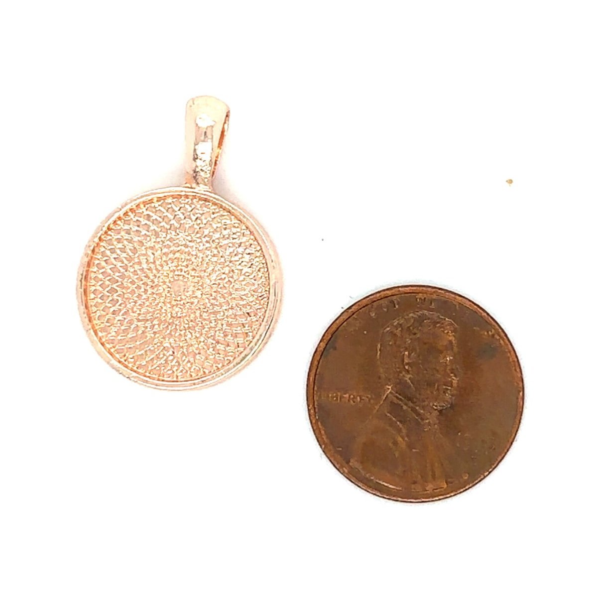 rose gold small round photo locket