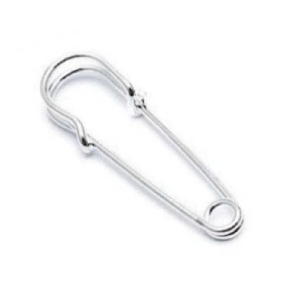 silver safety pin