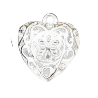 Vintage Filagree Heart Charm