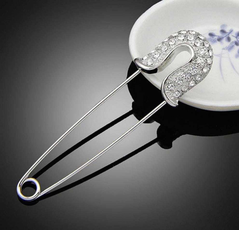 silver fancy safety pin