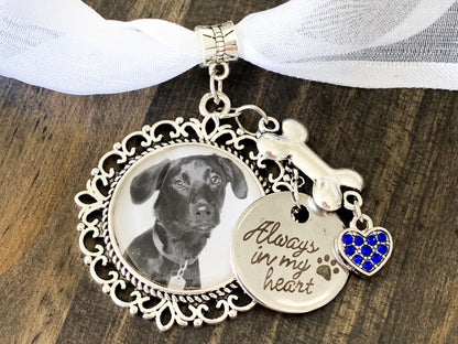 Pet Memorial photo charm perfect for Wedding bouquets, key chains Custom Made with your photo